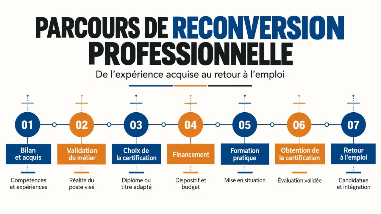 Étapes pour réussir sa reconversion professionnelle grâce à une formation certifiante